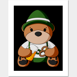 Boy Oktoberfest Teddy Bear Posters and Art